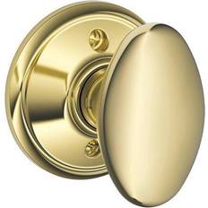 Knob Non-Turning Lock Bright Brass F170