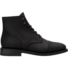 Leather - Men Ankle Boots Thursday Boots Captain - Black Matte