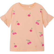 18-24M Magliette Name It Maglietta Nmffenja Peach Nectar - Arancione