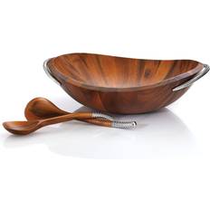 Nambe Braid Collection Salad Bowl & Servers Ensaladera