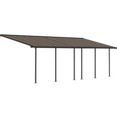 Auvents de Terrasse Palram Bronze, Grau Canopia Terrassenüberdachung Capri 3x8.51