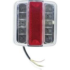 Bremselys led 12v Berger & Schröter Anhænger Baglygte 12 V Rød Sølv Klar Glas Pendel