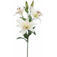 Beige Konstgjorda växter Mica Decorations Konstväxt Lilja Stargazer 75cm Creme Konstgjord växt