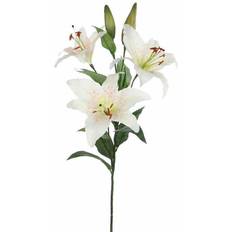 Beige Plantas Artificiales Mica Decorations Vara Lily Stargazer Blanco 75 cm Planta Artificial