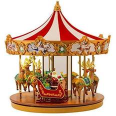 Red Interior Details Mr. Christmas Very Merry Revolving Carousel Decoration