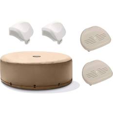 Swimming Pools & Accessories Intex PureSpa Hot Tub Cover with Foam Headrest 2-Pack and Removable Seat 2-Pack