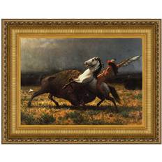Design Toscano The Last Of The Buffalo Canvas Replica Painting Small Framed Art