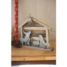 Contemporary Home Living Outlet Wood/Metal Nativity Scene N/A Julepynt