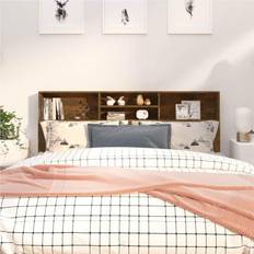 vidaXL Con Scomparti Rovere Fumo 180x19x103.5 cm - Marrone Testiera