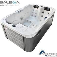 Silber Aufblasbare Whirlpools Aufblasbarer Whirlpool Spa TINO PRO Isolierung Marmoriert Hydromassage, zwei Pumpen