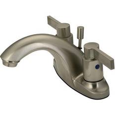 Taps Kingston Brass KB8648NDL 4 in Centerset Bathroom Faucet Brushed Nick Grey