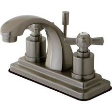 Nickel Basin Taps Kingston Brass KS4648ZX 4 in Centerset Bathroom Faucet Brushed Nicke Brushed Nickel