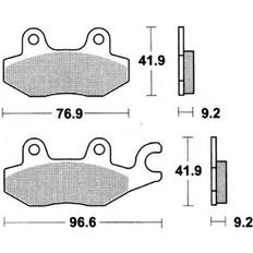 TRW Lucas Bremsbeläge organisch MCB663 76,9/96,6x41,9x9,2mm