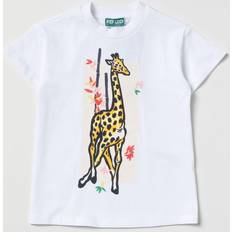 Mehrfarbig Kleider Kenzo Kid's Giraffe Print T-shirt Dress - White