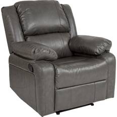 Gray Armchairs Flash Furniture Harmony Series LeatherSoft Recliner Armchair