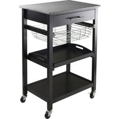 Black Trolley Tables Winsome Julia Utility Cart Trolley Table