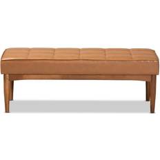 Leathers Settee Benches Baxton Studio Sanford Copper Settee Bench