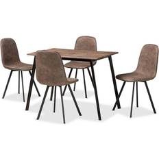 Black Dining Sets Baxton Studio Wholesale Interiors Dining Set 5