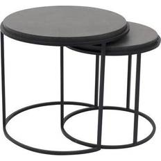 Black iron side table Moes Home Collection Roost VH-1008-02 Iron Base Nesting Table 2