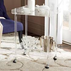 Transparent Trolley Tables Safavieh Healy 25 Rolling Cart Trolley Table