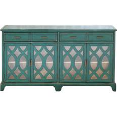 Wood Cabinets Uttermost Oksana 64" Wide Lagoon Storage Cabinet