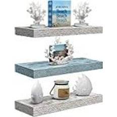 Blue Shelves Sorbus 3Pc Floating Wall Shelf