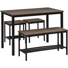 Homcom Industrial Dining Set 43.2x27.5" 4pcs