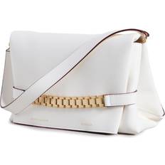 Victoria Beckham Clutch Chain aus Leder Weiß Einheitsgröße