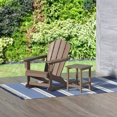 Adirondack chair and table set Laguna Poly Rocking Adirondack Chair Outdoor Lounge Set