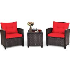 Armrests Outdoor Lounge Sets Costway 3-Piece Outdoor Lounge Set