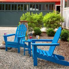 Blue Outdoor Lounge Sets Polywood Classic Folding Adirondack Outdoor Lounge Set