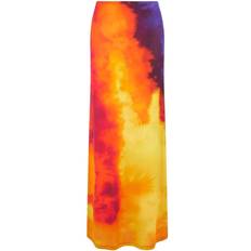 Rabanne Womens Plastic Art Print-embellished Stretch-woven Jersey Maxi Skirt