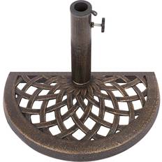 Trademark Innovations Cast Iron Half Umbrella Base 17.7 Inch Diameter Bronze Finish