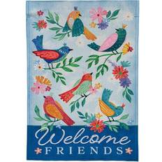 Verde Decorazioni da Giardino Evergreen Enterprises Bird Queens Garden Linen Flag