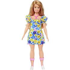 Mattel Barbie Leksaker Mattel Barbie Fashionista Yellow Blue Floral Down Syn [Ukendt]