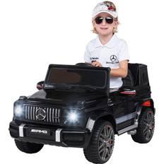 Elektro auto kinder ACTIONBIKES MOTORS Kinder-Elektroauto Mercedes AMG G63 W463, Bremsautomatik, 3-6 km/h, Soft-Start, LED, Fernbedienung Schwarz