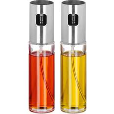 Glas Olje- & Vinägerbehållare Relaxdays - Olje- & Vinägerbehållare 10cl 2st