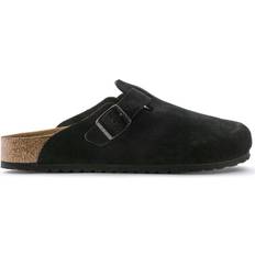 Birkenstock 44 Pantoffeln & Hausschuhe Birkenstock Boston Soft Footbed Suede Leather - Black