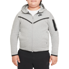 Boys nike tech fleece black Barnkläder Nike Boy's Sportswear Tech Fleece Hoodie - Dark Grey Heather/Black (DD8755-063)