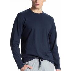 Calida Herre T-shirts Calida Remix Basic Shirt Long Sleeve Darkblue