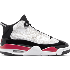 Boys - Patent Leather Trainers Nike Air Jordan Dub Zero GS - White/Fire Red/Black