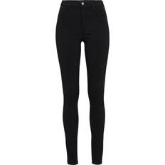 High Waist Skinny Fit Jeggings - Black
