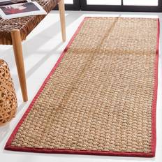 Beige - Sisal Carpets & Rugs Safavieh Fiber Marina Basketweave Red, Natural, Beige