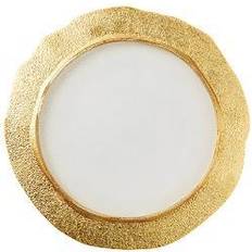 Vietri Rufolo Glass Gold Organic Service Charger Plate Piatto da portata