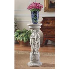 Design Toscano Chatsworth Manor Neoclassical Sculptural Pedestal Off White 71cm H X 25.5cm W X 25.5cm D Chest of Drawer