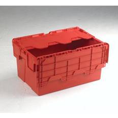 Red Storage Boxes VFM Attached Lid Container 54L Red Storage Box