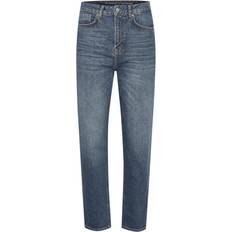 My Essential Wardrobe 34 The Mom Xhigh Straight Jeans - Medium Blue Retro Wash