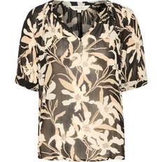 Popsypw bluse Part Two Popsypw Bl Bluser 30307904 Black Flower Print