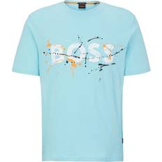 HUGO BOSS Orange T-shirts HUGO BOSS T-shirt Paint Splatters Blue