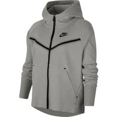 Nike tech barn Barnkläder Nike Tech Fleece Full-Zip Hoodie - Dark Grey Heather/Heather/White (CZ2570-091)